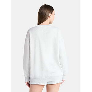 No Boundaries Oversized Fleece Sweatshirt with Long Sleeves, Women's $2.84+