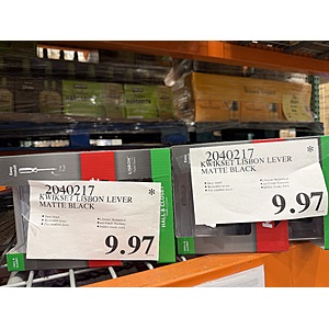 [Costco Members] - In Store: KWIKSET LISBON LEVER MATTE BLACK [YMMV] $9.97