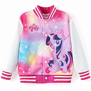 $15 WALMART My Little Pony Girls Bomber Jacket Twilight Sparkle Unicorn Varsity 2T-size 6
