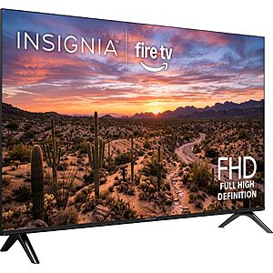 $89.99 AMAZON INSIGNIA 32" Class F40 Series 1080P Full HD Direct LED Smart Fire TV, Voice Remote