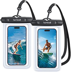 2-Pack Lamicall IPX8 Waterproof Phone Pouch w/ Lanyard (Various Colors, Fits Up to 7" Phones) $4.50 + Free Shipping w/ Prime or on $35+