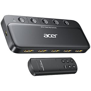 Acer 5-in-1 HDMI 2.0 Switch w/ Remote 4K@60Hz $16.49 + Free Shipping w/ Prime or on $35+