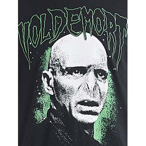 Harry Potter Men's and Big Men's Voldemort Front Back Graphic Tee with Short Sleeves $3.05
