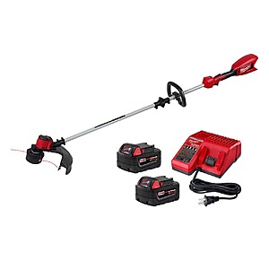 Milwaukee M18 Brushless 18V 16in. Cordless Battery Powered String Trimmer w/ M18 XC 5.0 Ah Starter Kit $199