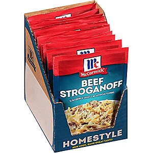 [SnS, AC] $14.28 | 12-Pack 1.5-Oz McCormick Beef Stroganoff Seasoning Mix at Amazon ($1.19 each)