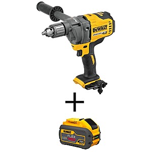 Dewalt FLEXVOLT 60V MAX Cordless Brushless 1/2 in. Concrete Mud Mixer/Drill with E-Clutch and (1) FLEXVOLT 9.0Ah Battery $299