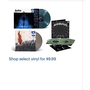 Shop select vinyl for $9.99 Bestbuy.com
