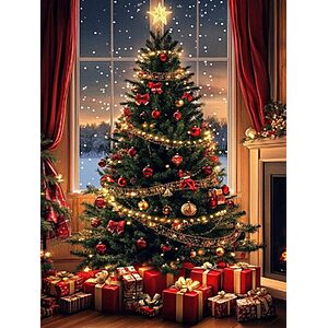 ijbnhd 12"x16" Diamond Art Painting Kits (Various) $3.99 + Free Shipping w/ Prime or on $35+