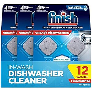 [SnS, AC] $12.99* | 12-Count Finish Dishwasher Cleaner Tablets at Amazon