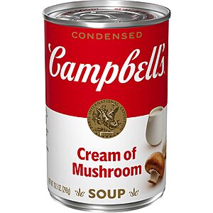 Campbell's Condensed Cream of Mushroom Soup, 10.5 oz Can - $0.95 S&S