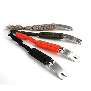 4-Pack Edc Stainless Steel Paracord Pry Bar Set $6.49 + Free Shipping w/ Prime or on $35+