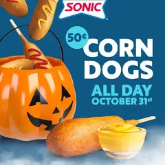 50 cent Corn Dogs at Sonic on Halloween