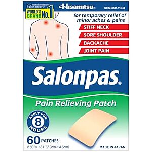 [SnS, AC] $5.57* | 60-Ct Salonpas Muscle Soreness Pain Relieving Patch at Amazon