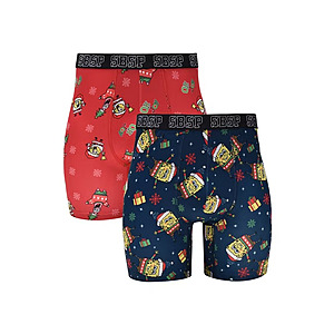 2-Pack Men's SpongeBob SquarePants Holiday Boxer Briefs (Sizes: M, L, XL) $2.87 + Free Shipping