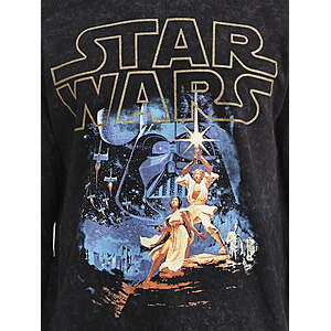 Star Wars Men's Mineral Wash Vintage Poster Graphic Print Sweatshirt $4.5