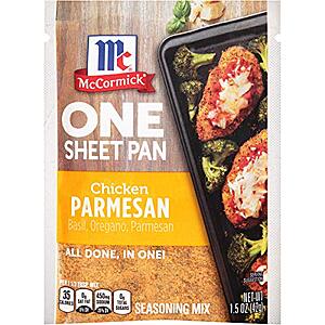 [SnS, AC] $15.09 | 12-Pack 1.5-Oz McCormick ONE Sheet Pan Chicken Parmesan Seasoning Mix at Amazon ($1.26 each)