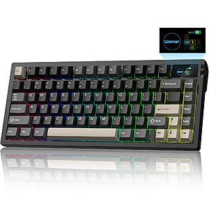 30% Off Womier X Typehaven L80 75% Wireless Mechanical Keyboard w/ TFT Display, Knob, RGB, Hot-Swap (Black/Pink) – $41.99 w/ Code (Reg. $59.99)