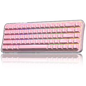 Womier 60% Wireless Mechanical Keyboard with Transparent Case – 48% OFF $25.99