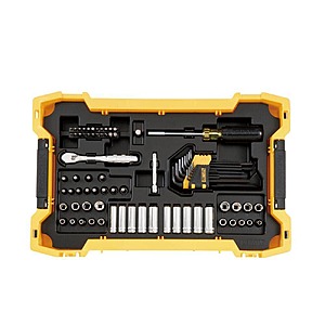 Dewalt 1/4 in. and 3/8 in. Drive Mechanics Tool Set with Toughsystem Trays (131-Piece) $129
