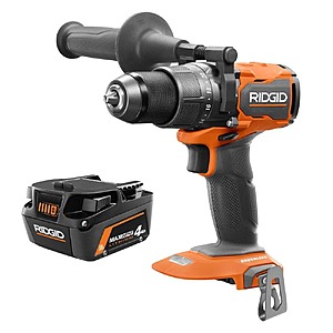 RIDGID 18V Brushless Cordless 1/2 in. Hammer Drill and 18V 4.0 Ah MAX Output Battery $159