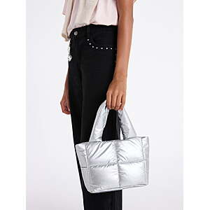 Weekend Academy Girls Puffer Tote Bag (Silver) $3.33 + Free S&H w/ Walmart+ or on $35+