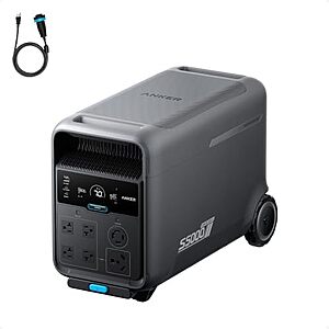 [AC] $2498.15 | Anker SOLIX S5000 Portable Power Station, 5,024Wh, 4,500W Rated(120V/240V) at Amazon