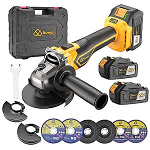 4-1/2" 21V Brushless Cordless Angle Grinder Kit w/ 2x 4.0Ah Batteries & Charger $29.99 + Free Shipping w/ Prime or on $35+