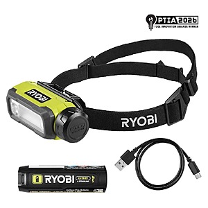 $29.97: RYOBI USB Lithium 575-Lumen Rechargeable Magnetic Headlamp Kit with 2Ah Battery & Charging Cable at HomeDepot