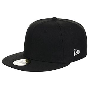 New Era Blank Custom 59FIFTY Fitted Flat Bill Cap (Black, Grey, Navy Blue, Red) $27.99
