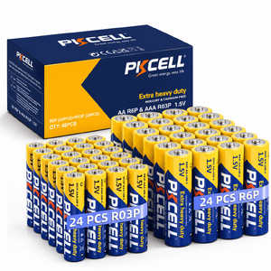 $12 FS WALMART+ by Fuspower PKCELL 1.5V Carbon Zinc AA & AAA Batteries (24 Double A + 24 Triple A), 48-Count Value Pack