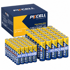 $20 FS WALMART+ by Fuspower: PKCELL 1.5V Carbon Zinc AA & AAA Batteries (40 Double A + 40 Triple A), 80-Count