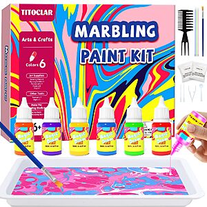 [Prime] Titoclar Kids' Water Marbling Paint Kit (Yellow) $4.99 + Free Shipping