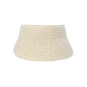 Time and Tru Women's Straw Visor Hat, Light Natural/Black $1.42 + Free S&H w/ Walmart+ or $35+