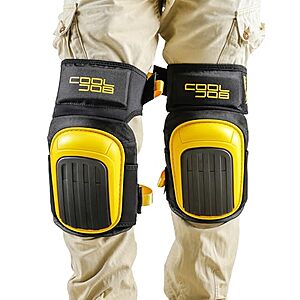 $10.99* | COOLJOB Men's Heavy Duty Anti-Slip Cap Gel & Foam Cushion Knee Pads at Amazon