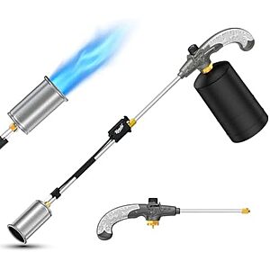 $9.99* | 30" Koackl Propane Torch Weed Burner w/ Piezo Ignition & Adjustable Flame (Gray) at Amazon