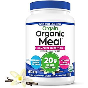 [SnS, AC] $19.67* | 2.01-lb Orgain Organic 20g Meal Protein Powder (Vanilla Bean) at Amazon