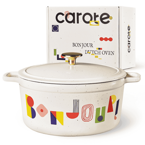 5-Quart Carote Enamel Cast Iron Dutch Oven w/ Lid (White) $29.98 & More + Free Shipping w/ Walmart+ or on $35+