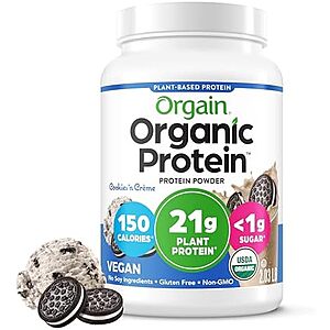 [SnS, AC] $18.99* | 2.03-Lb Orgain Organic Vegan Protein Powder (Cookies & Cream) at Amazon