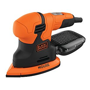 $19.25: BLACK+DECKER MOUSE 1.2 Amp Electric Detail Sander (BDEMS200C) at Amazon