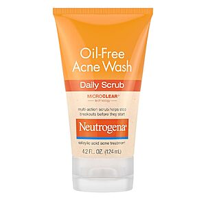4.2-Oz Neutrogena Oil-Free Acne Face Scrub w/ Salicylic Acid $4.55 w/ S&S + Free Shipping w/ Prime or on $35+
