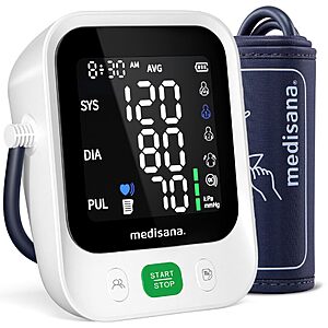 Blood Pressure Monitor with 2x199 Sets Memory, Medisana Automatic Upper Arm Blood Pressure Monitor $12