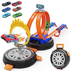 Amazon – Dreamtailor Transforming Race Track Set w/ 6 Cars - $19.99 w/ Code