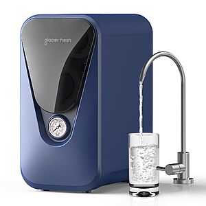 GLACIER FRESH GFU03 Electric-Free Reverse Osmosis Water Filter 800 GPD $186.99