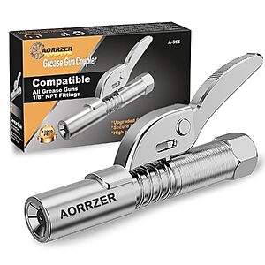 AORRZER 12000 PSI 6-Jaw Lock-On Grease Gun Coupler (1/8" NPT) $8.50 + Free Shipping w/ Prime or on $35+
