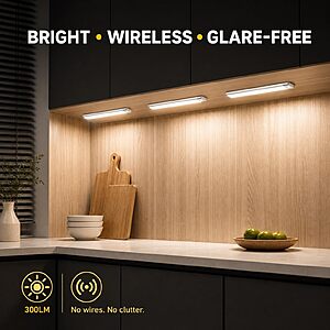 Amazon – 3-Pack Rechargeable Motion-Sensor Under-Cabinet Lights - $17.49 w/ Code