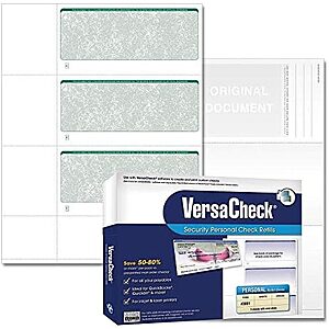 [NEW] $11.56 | VersaCheck Secure Checks - 750 Blank Personal Wallet Checks - Green Classic at Amazon