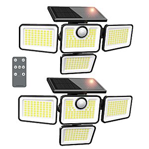 Amazon – 2-Pack 6000LM Solar Motion-Sensor Lights - $17.49 w/ Code