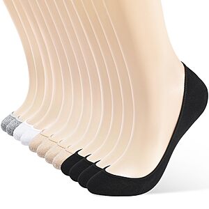 Amazon – AHOVIT 12-Pair Women's No-Show Socks - $7.19 w/ Code