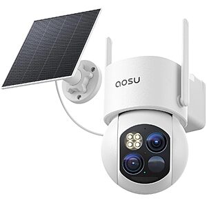 aosu T2 Dual-Lens 3K 360° PTZ Wireless Outdoor Security Camera w/ Solar Panel & 8x Zoom $109.99 + Free Shipping