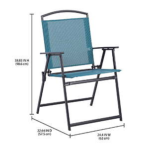 $97 FS WALMART Mainstays Albany Lane 6-Piece Steel Outdoor Patio Dining Set with Umbrella, Gray or Teal